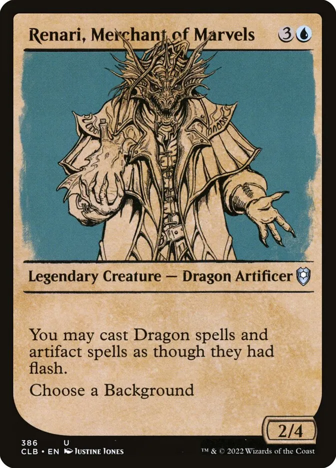 2022 Commander Legends: Battle for Baldur's Gate Renari, Merchant of Marvels #386 uncommon card image