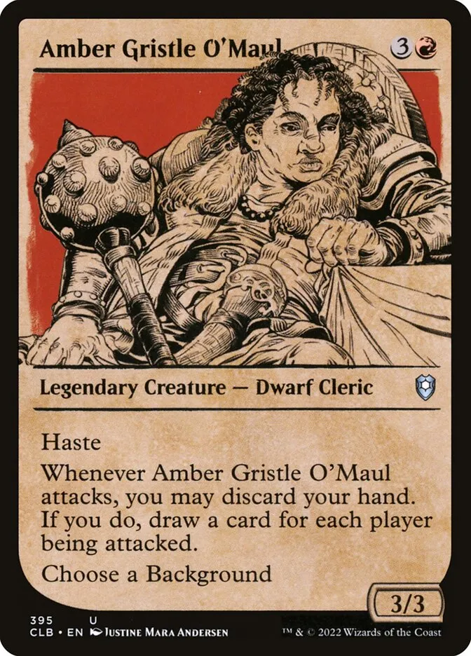 2022 Commander Legends: Battle for Baldur's Gate Amber Gristle O'Maul #395 uncommon card image