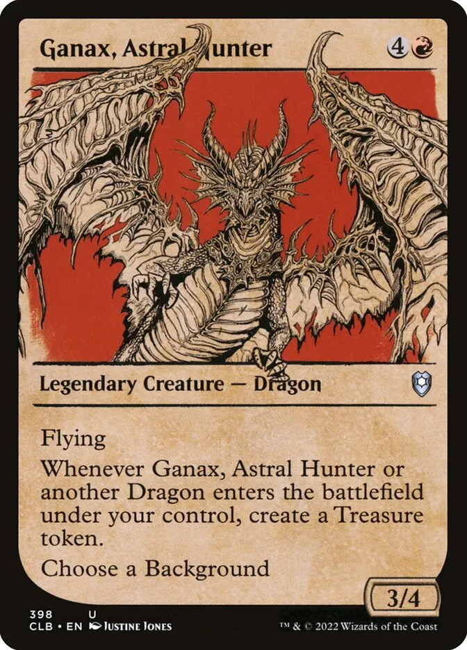 2022 Commander Legends: Battle for Baldur's Gate Ganax, Astral Hunter #398 uncommon card image