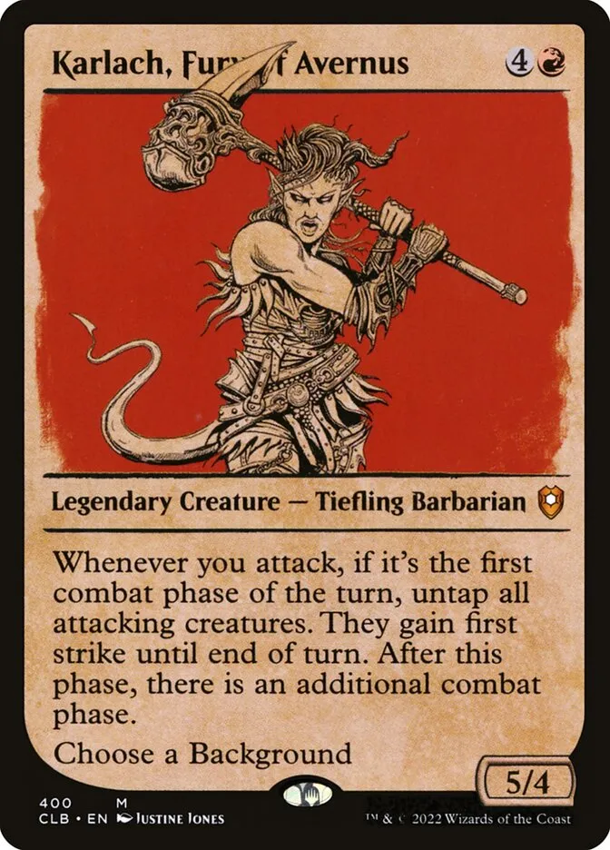 2022 Commander Legends: Battle for Baldur's Gate Karlach, Fury of Avernus #400 mythic card image