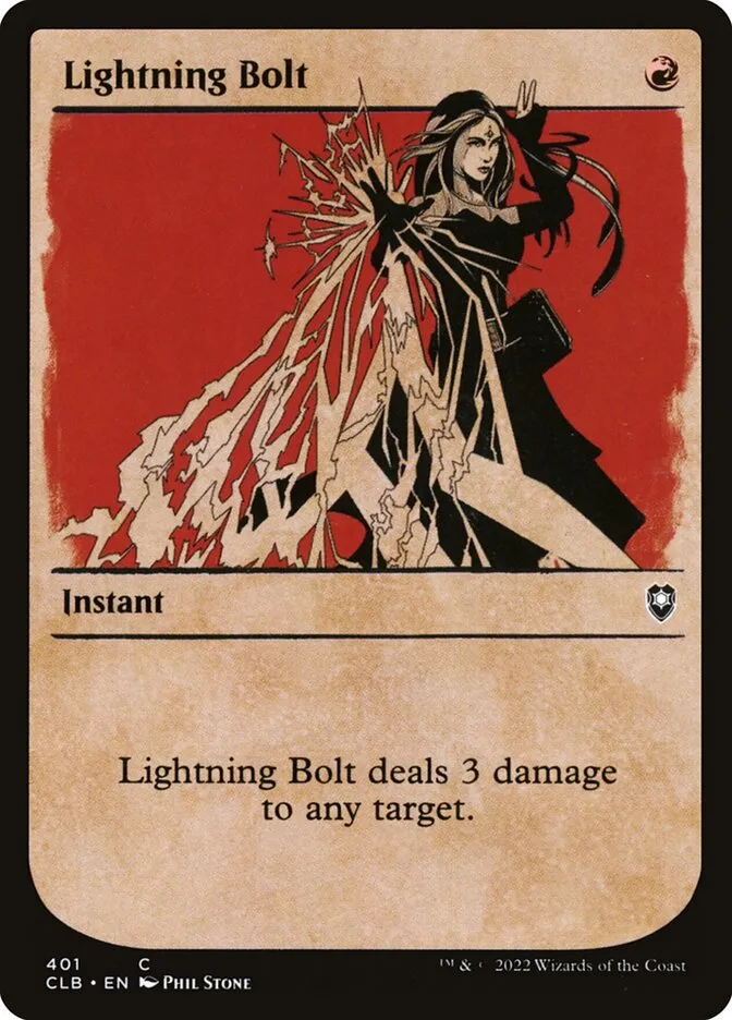 2022 Commander Legends: Battle for Baldur's Gate Lightning Bolt #401 common card image
