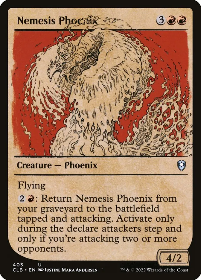 2022 Commander Legends: Battle for Baldur's Gate Nemesis Phoenix #403 uncommon card image