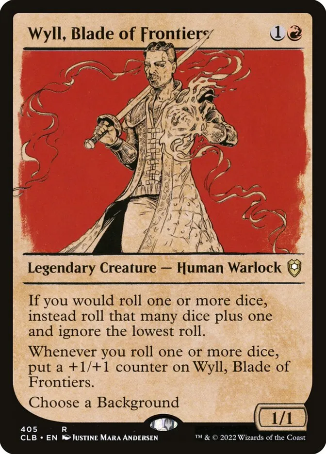 2022 Commander Legends: Battle for Baldur's Gate Wyll, Blade of Frontiers #405 rare card image
