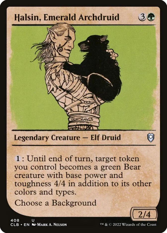 2022 Commander Legends: Battle for Baldur's Gate Halsin, Emerald Archdruid #408 uncommon card image