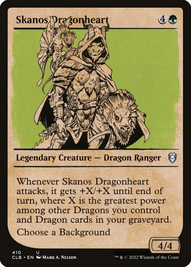 2022 Commander Legends: Battle for Baldur's Gate Skanos Dragonheart #410 uncommon card image