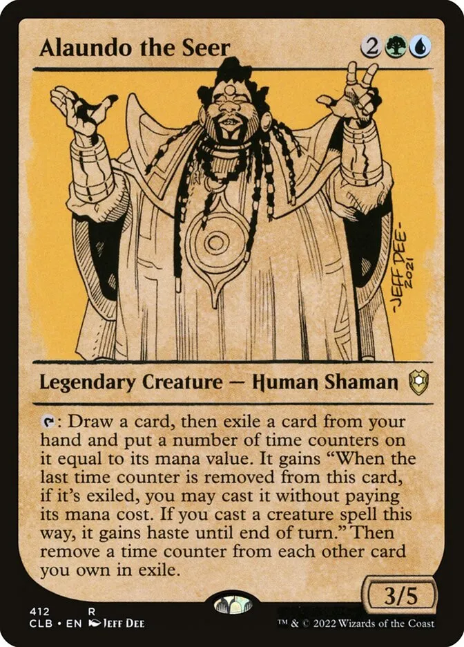 2022 Commander Legends: Battle for Baldur's Gate Alaundo the Seer #412 rare card image