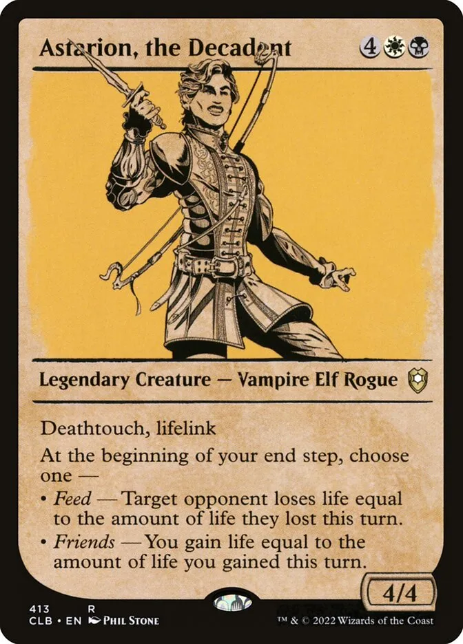 2022 Commander Legends: Battle for Baldur's Gate Astarion, the Decadent #413 rare card image