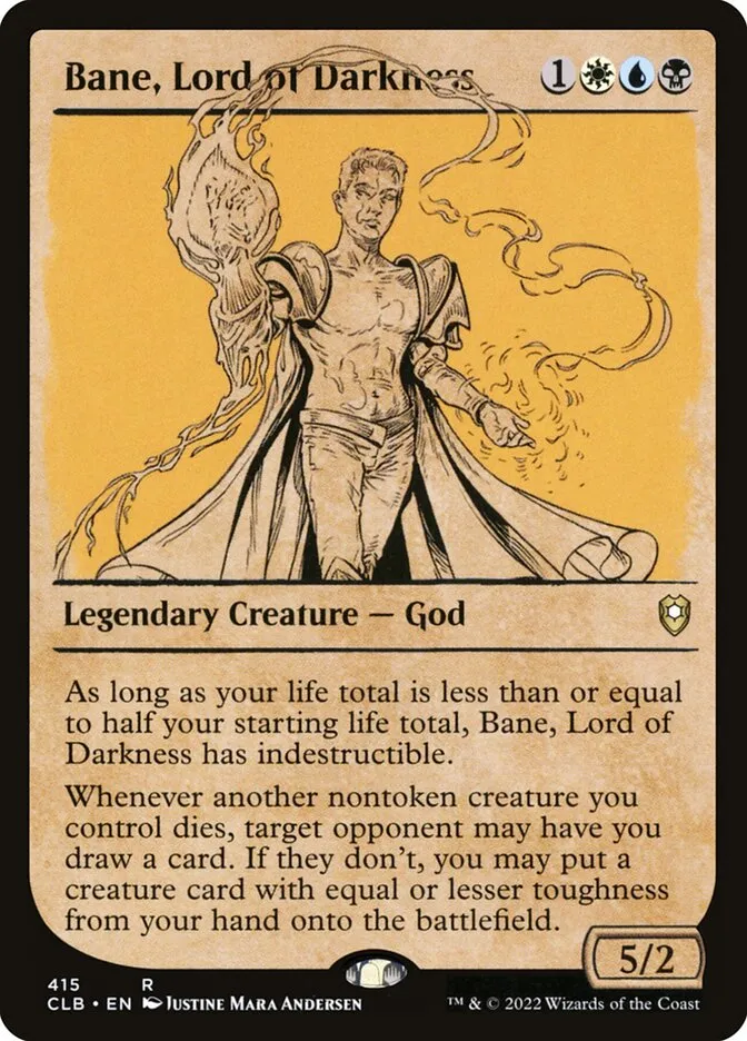 2022 Commander Legends: Battle for Baldur's Gate Bane, Lord of Darkness #415 rare card image