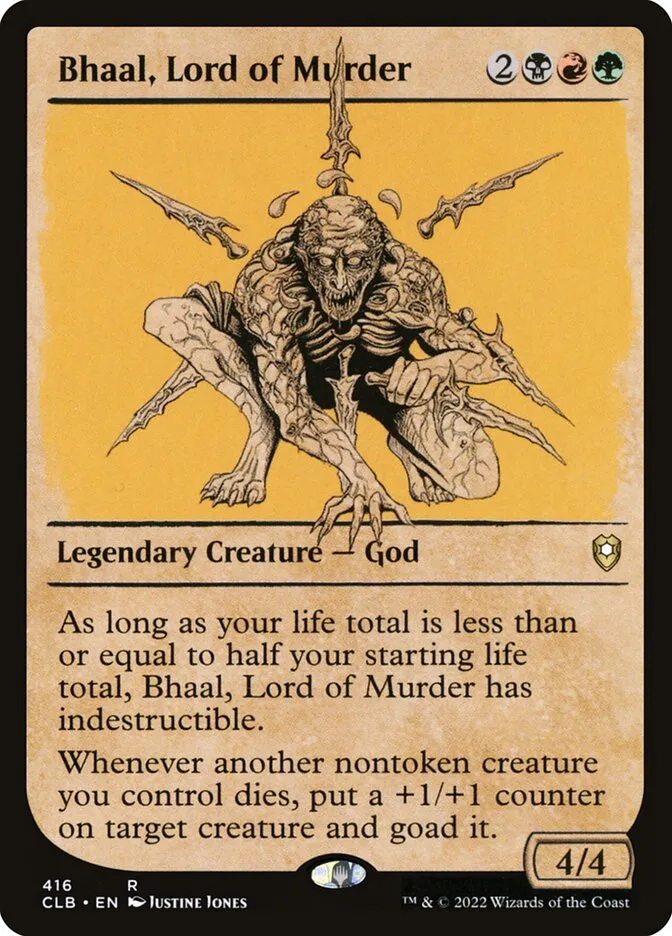2022 Commander Legends: Battle for Baldur's Gate Bhaal, Lord of Murder #416 rare card image