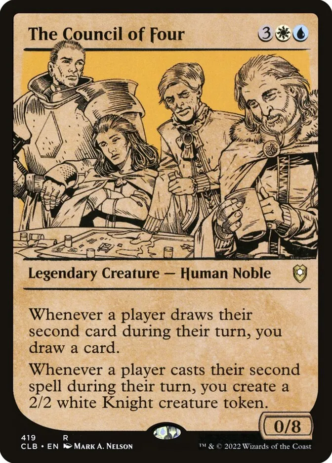 2022 Commander Legends: Battle for Baldur's Gate The Council of Four #419 rare card image