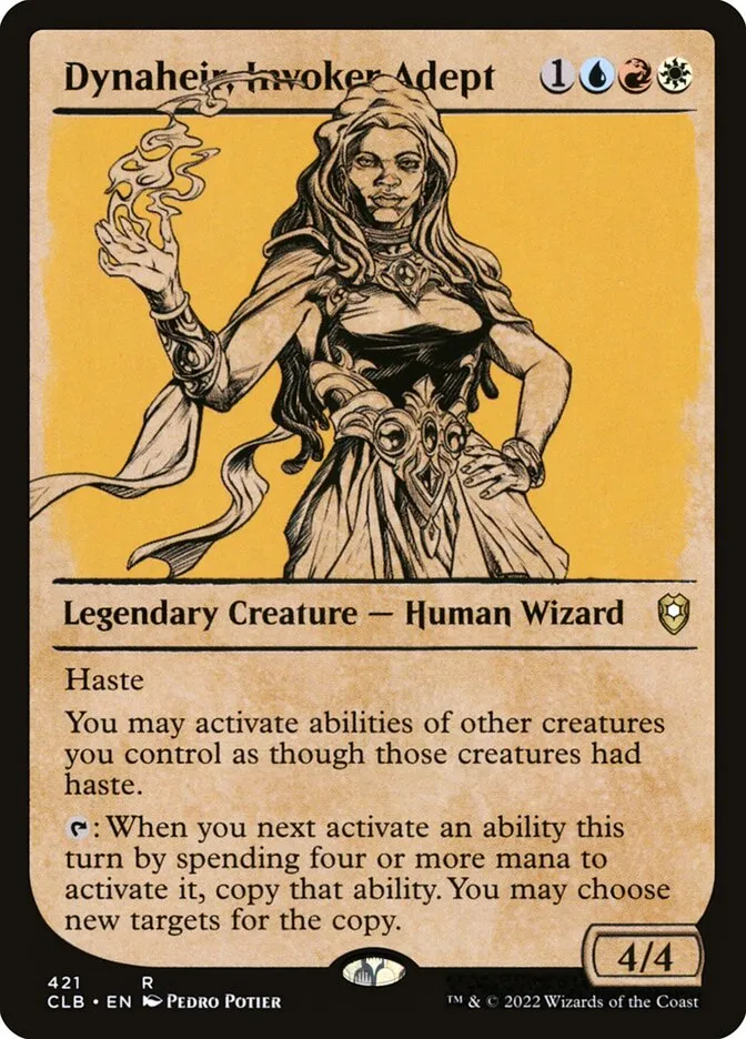 2022 Commander Legends: Battle for Baldur's Gate Dynaheir, Invoker Adept #421 rare card image