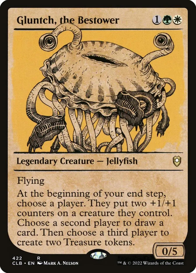 2022 Commander Legends: Battle for Baldur's Gate Gluntch, the Bestower #422 rare card image