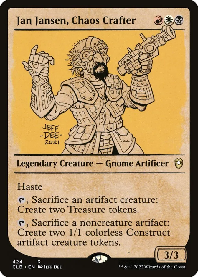 2022 Commander Legends: Battle for Baldur's Gate Jan Jansen, Chaos Crafter #424 rare card image