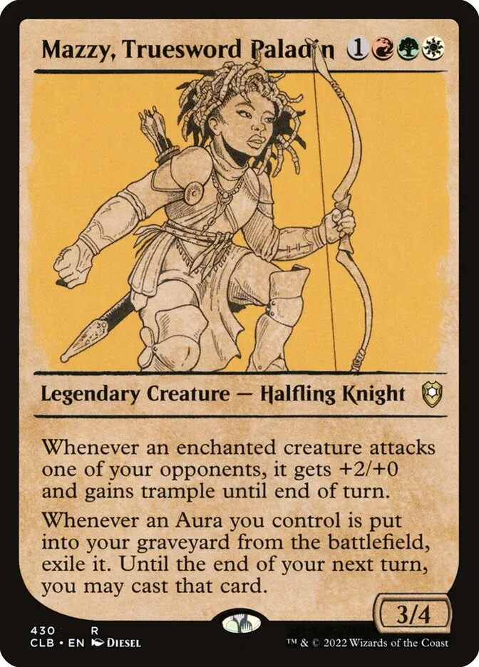 2022 Commander Legends: Battle for Baldur's Gate Mazzy, Truesword Paladin #430 rare card image