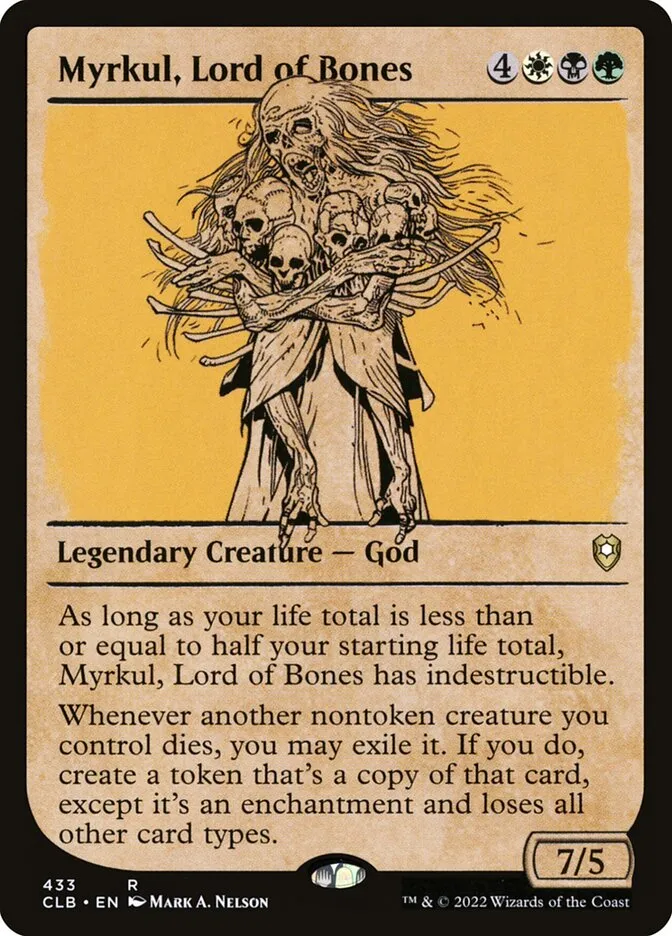 2022 Commander Legends: Battle for Baldur's Gate Myrkul, Lord of Bones #433 rare card image