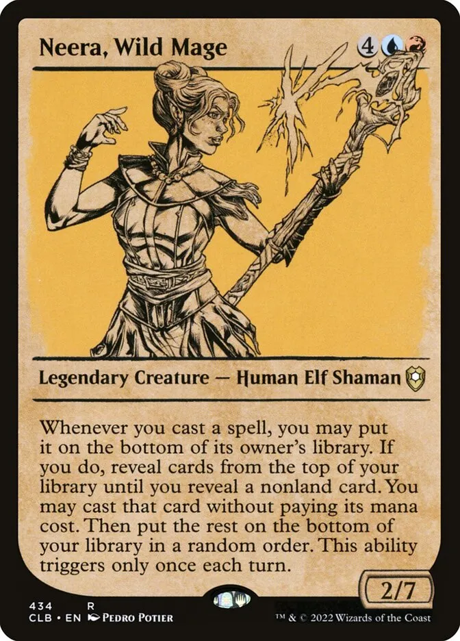2022 Commander Legends: Battle for Baldur's Gate Neera, Wild Mage #434 rare card image