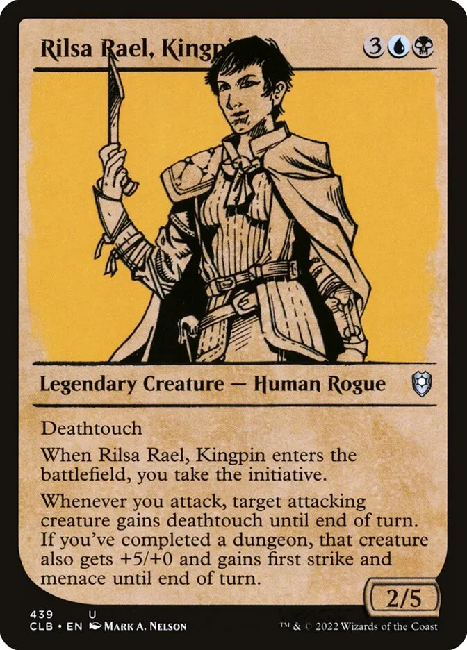 2022 Commander Legends: Battle for Baldur's Gate Rilsa Rael, Kingpin #439 uncommon card image