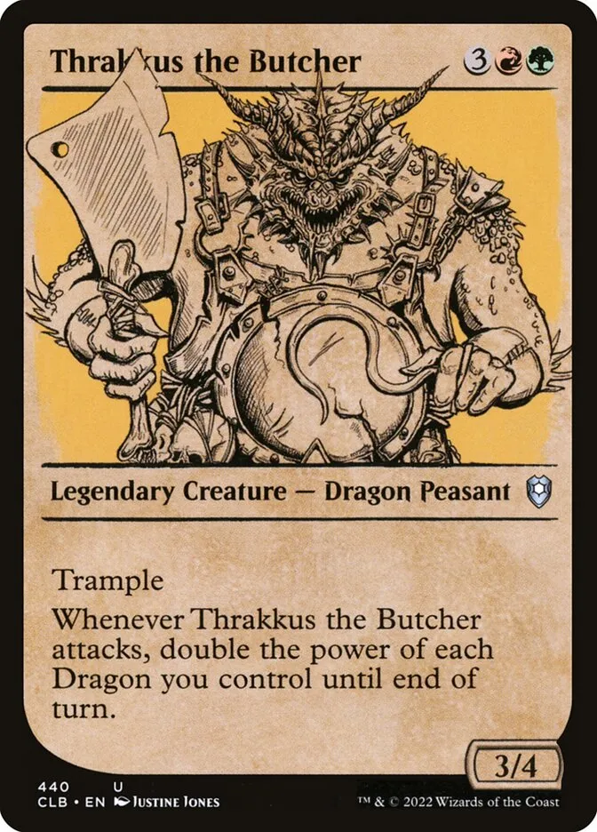 2022 Commander Legends: Battle for Baldur's Gate Thrakkus the Butcher #440 uncommon card image