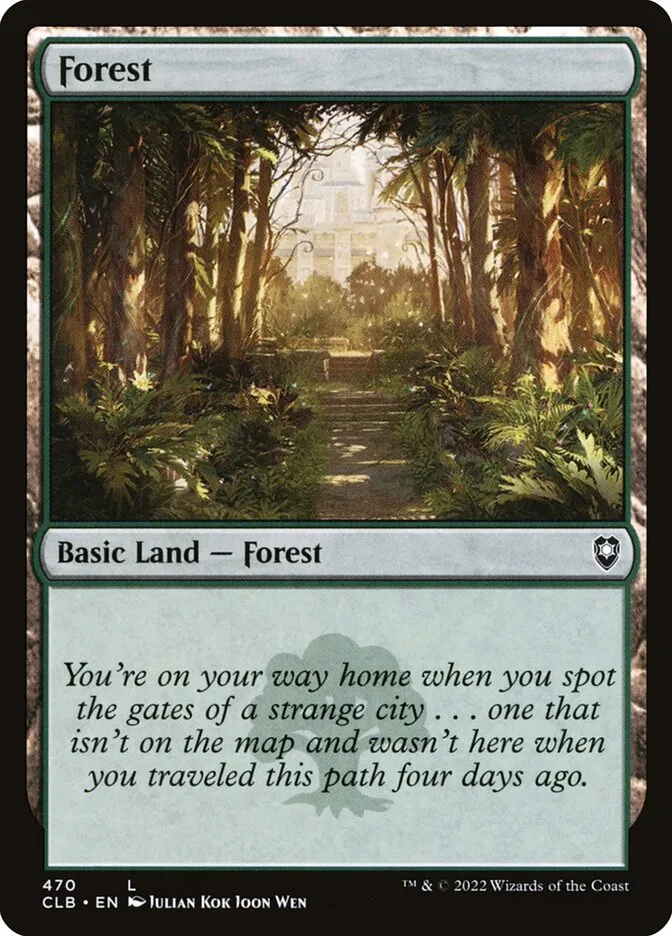 2022 Commander Legends: Battle for Baldur's Gate Forest common #470 common card image