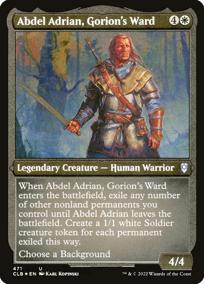 2022 Commander Legends: Battle for Baldur's Gate Abdel Adrian, Gorion's Ward #471 uncommon card image