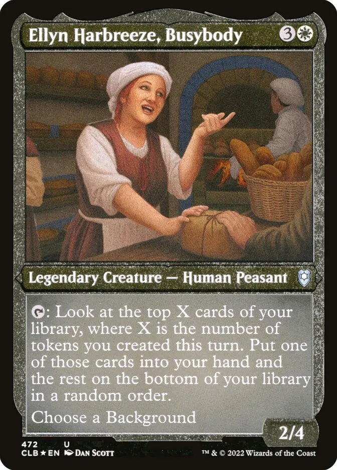 2022 Commander Legends: Battle for Baldur's Gate Ellyn Harbreeze, Busybody #472 uncommon card image
