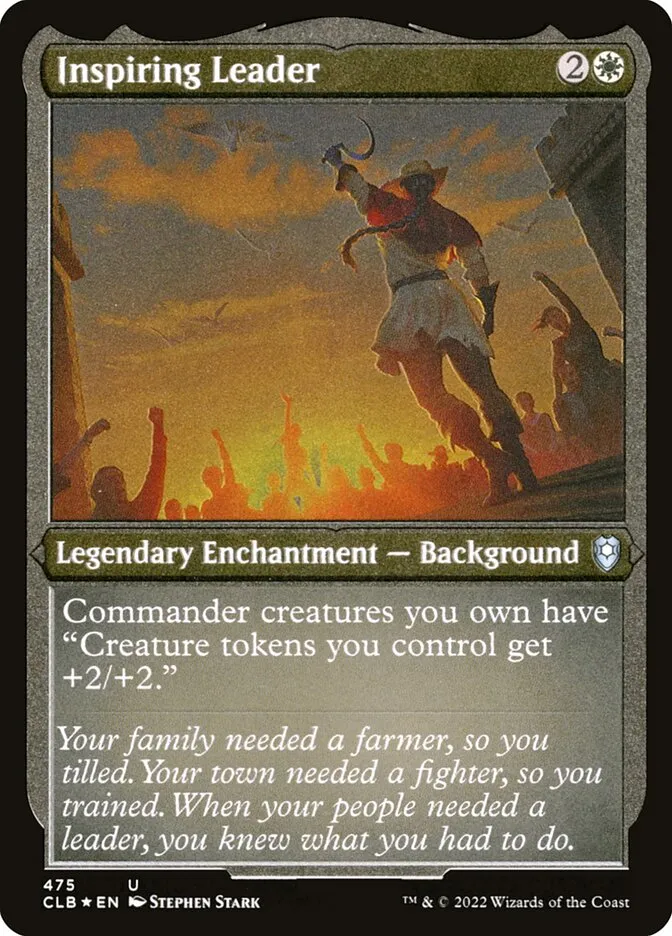 2022 Commander Legends: Battle for Baldur's Gate Inspiring Leader #475 uncommon card image