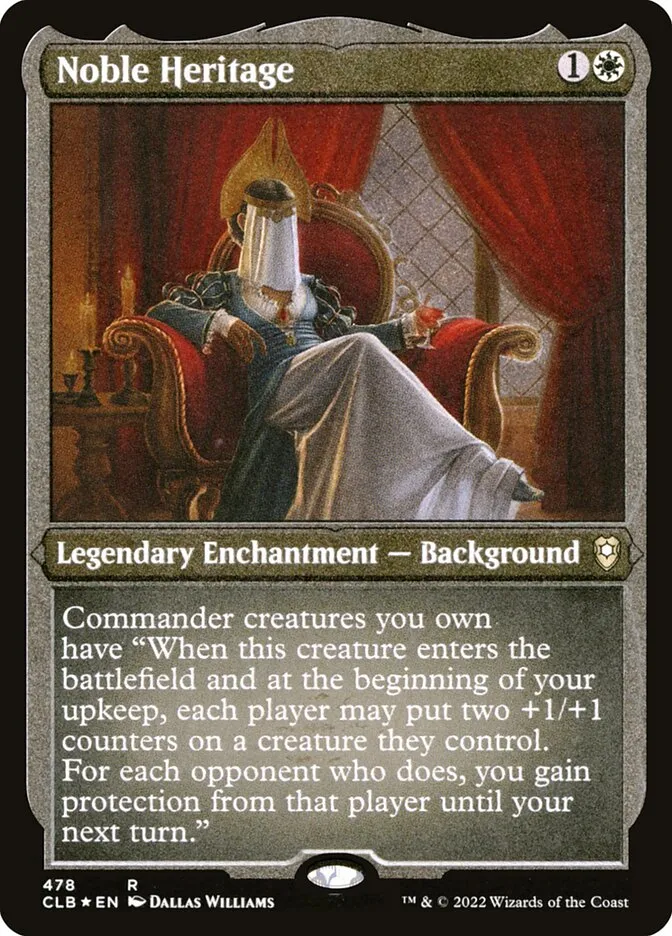 2022 Commander Legends: Battle for Baldur's Gate Noble Heritage #478 rare card image