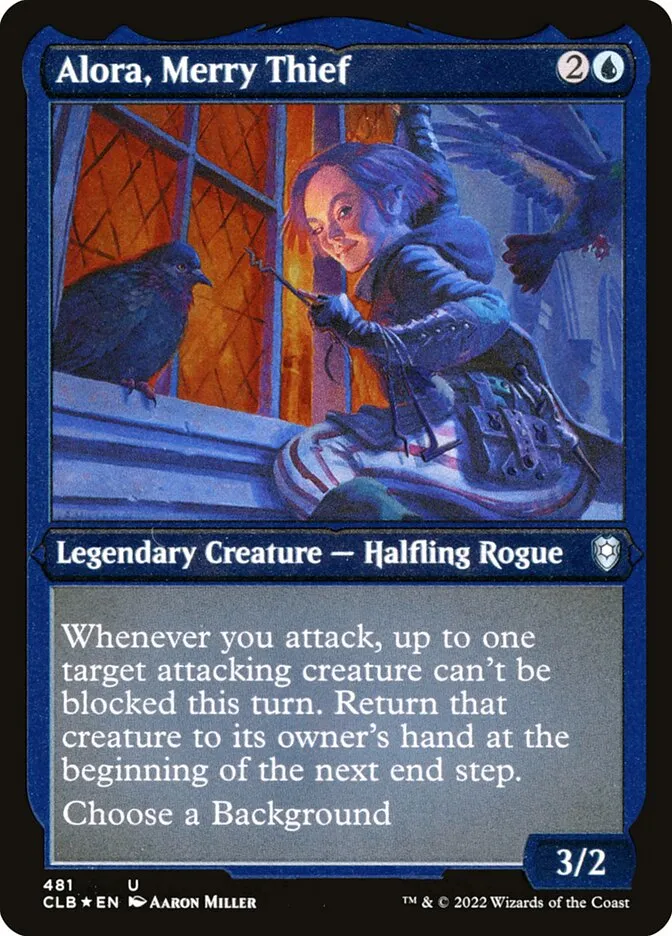 2022 Commander Legends: Battle for Baldur's Gate Alora, Merry Thief #481 uncommon card image