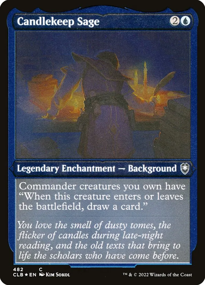2022 Commander Legends: Battle for Baldur's Gate Candlekeep Sage #482 common card image