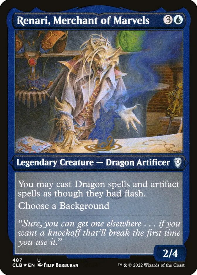 2022 Commander Legends: Battle for Baldur's Gate Renari, Merchant of Marvels #487 uncommon card image