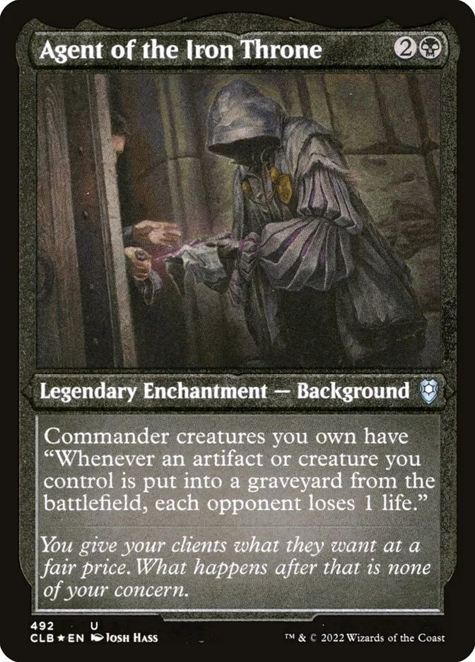 2022 Commander Legends: Battle for Baldur's Gate Agent of the Iron Throne #492 uncommon card image