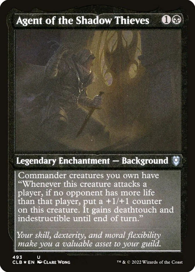 2022 Commander Legends: Battle for Baldur's Gate Agent of the Shadow Thieves #493 uncommon card image