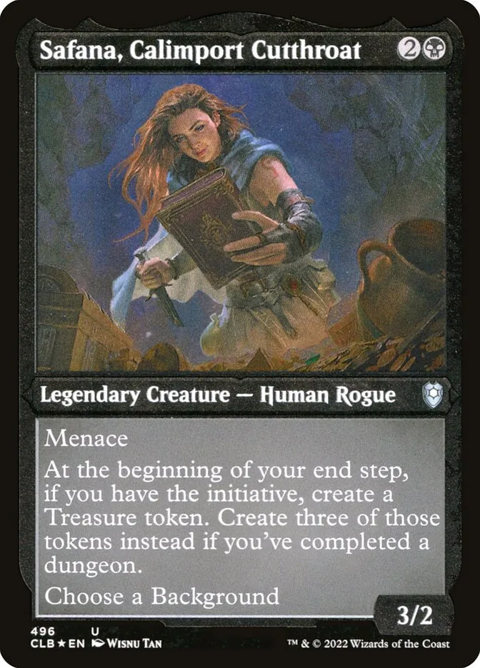 2022 Commander Legends: Battle for Baldur's Gate Safana, Calimport Cutthroat #496 uncommon card image