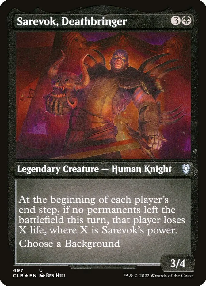 2022 Commander Legends: Battle for Baldur's Gate Sarevok, Deathbringer #497 uncommon card image
