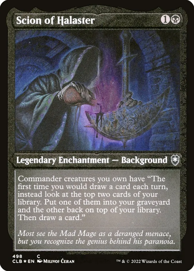 2022 Commander Legends: Battle for Baldur's Gate Scion of Halaster #498 common card image