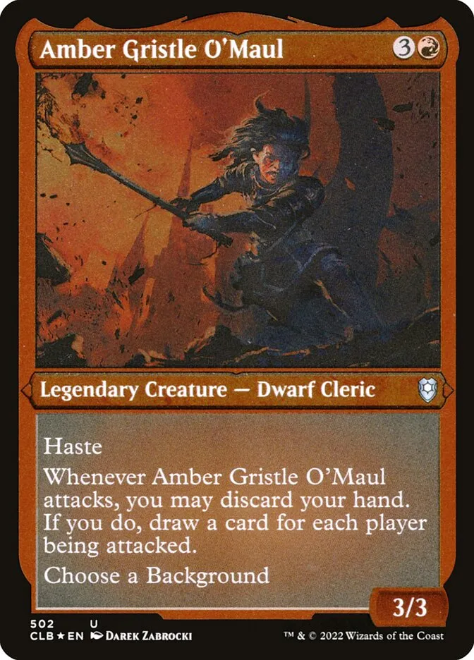 2022 Commander Legends: Battle for Baldur's Gate Amber Gristle O'Maul #502 uncommon card image