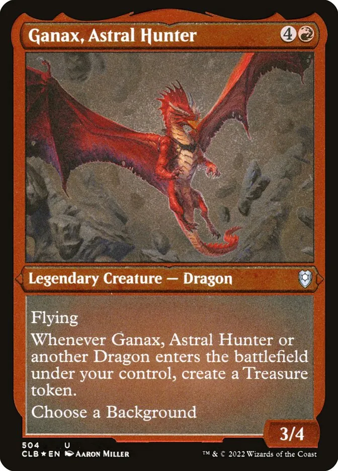 2022 Commander Legends: Battle for Baldur's Gate Ganax, Astral Hunter #504 uncommon card image
