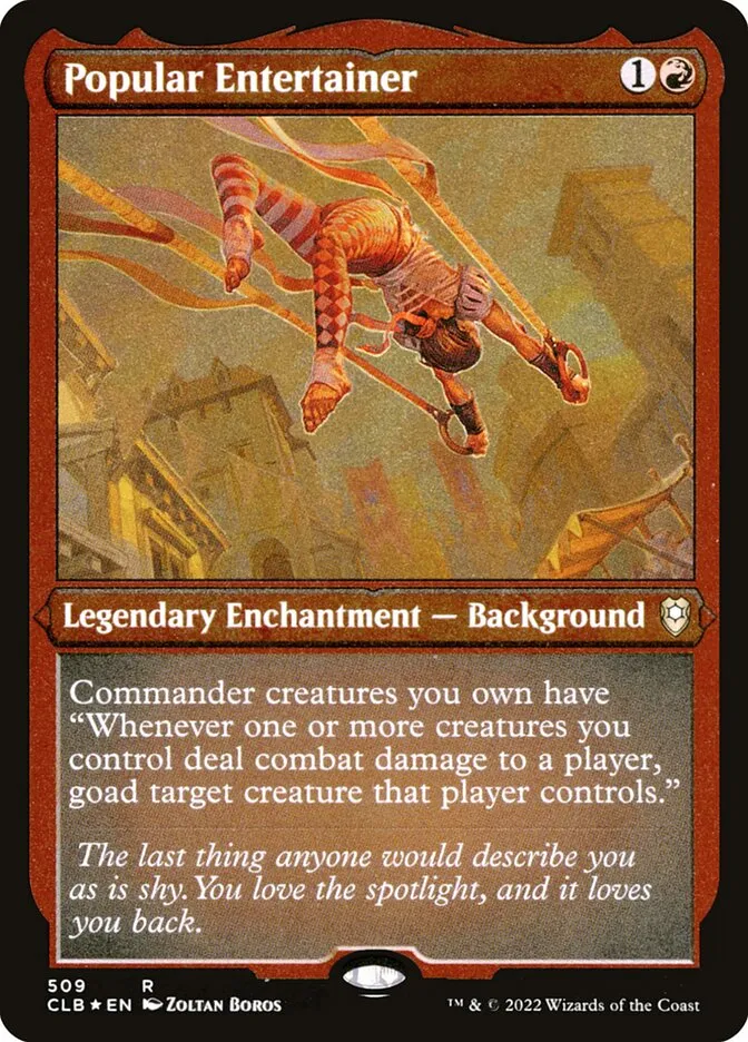 2022 Commander Legends: Battle for Baldur's Gate Popular Entertainer #509 rare card image