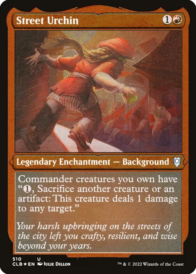 2022 Commander Legends: Battle for Baldur's Gate Street Urchin #510 uncommon card image