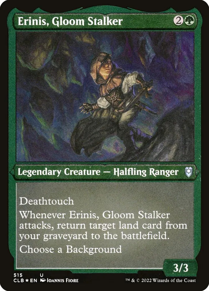 2022 Commander Legends: Battle for Baldur's Gate Erinis, Gloom Stalker #515 uncommon card image