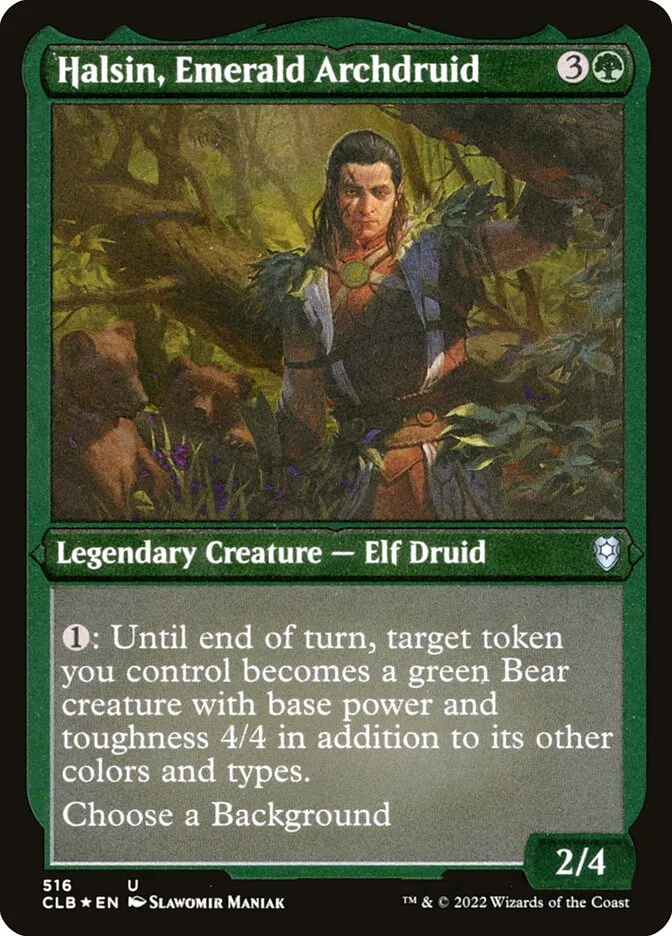 2022 Commander Legends: Battle for Baldur's Gate Halsin, Emerald Archdruid #516 uncommon card image