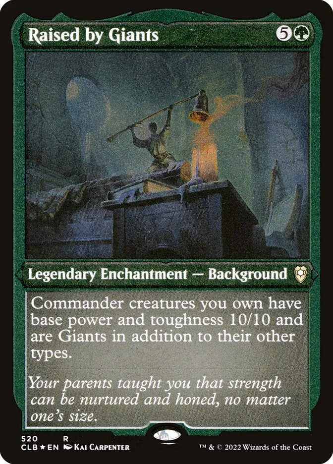 2022 Commander Legends: Battle for Baldur's Gate Raised by Giants #520 rare card image
