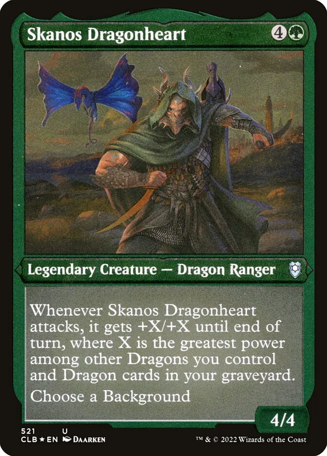 2022 Commander Legends: Battle for Baldur's Gate Skanos Dragonheart #521 uncommon card image