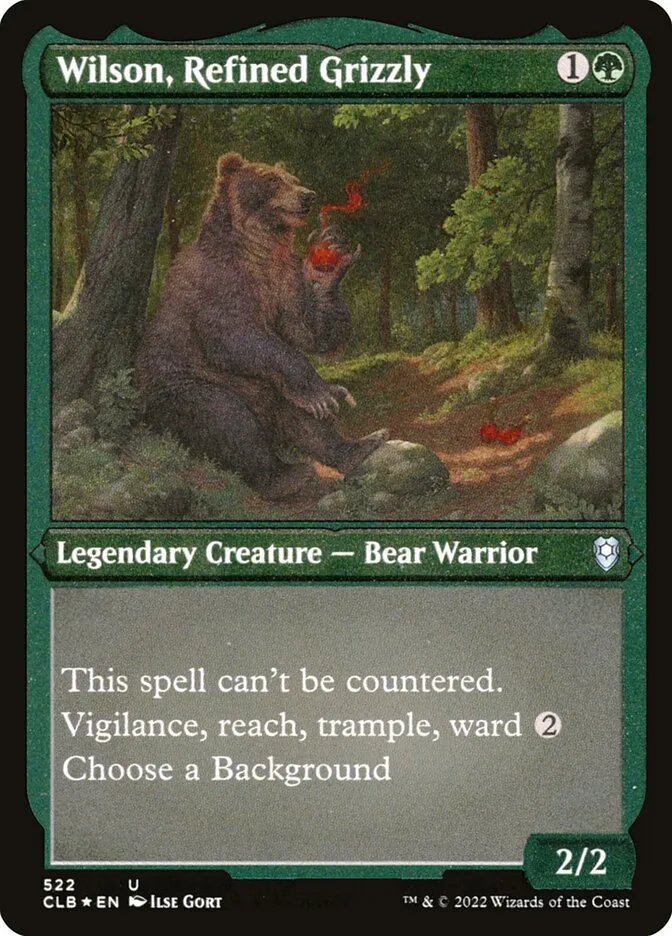 2022 Commander Legends: Battle for Baldur's Gate Wilson, Refined Grizzly #522 uncommon card image