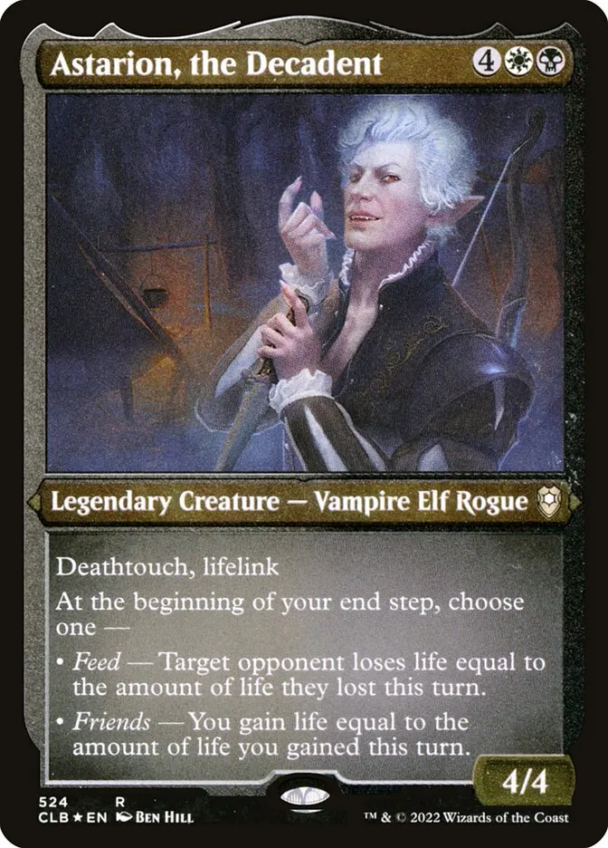2022 Commander Legends: Battle for Baldur's Gate Astarion, the Decadent #524 rare card image