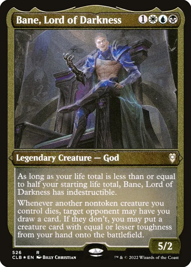 2022 Commander Legends: Battle for Baldur's Gate Bane, Lord of Darkness #526 rare card image