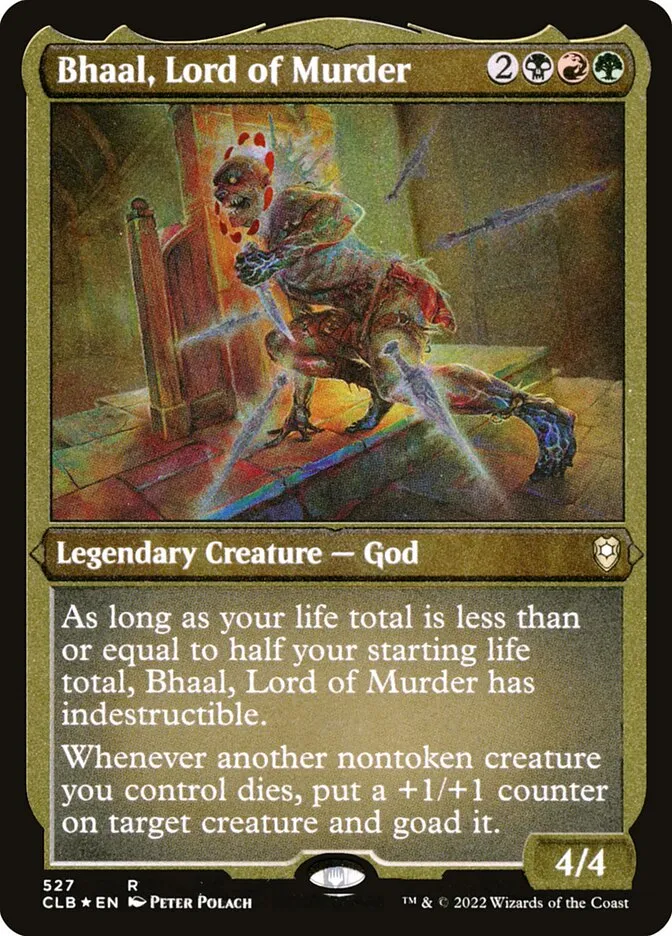 2022 Commander Legends: Battle for Baldur's Gate Bhaal, Lord of Murder #527 rare card image