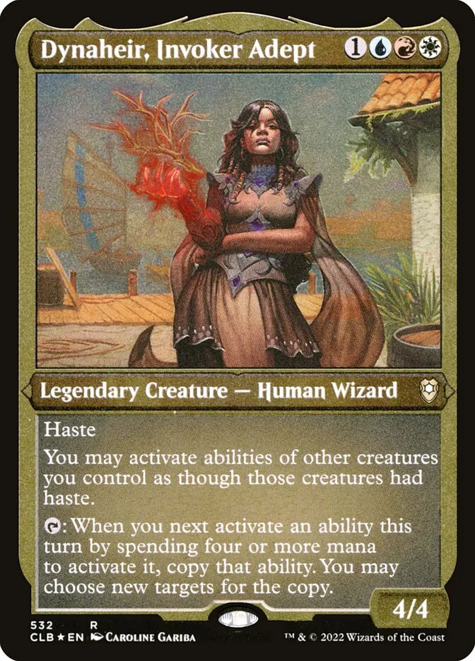2022 Commander Legends: Battle for Baldur's Gate Dynaheir, Invoker Adept #532 rare card image