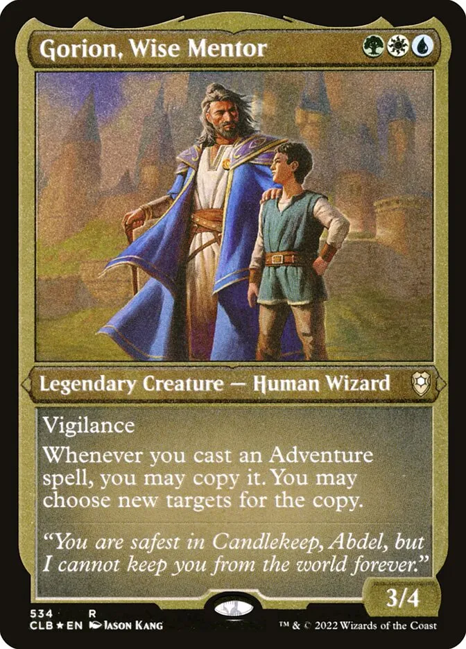 2022 Commander Legends: Battle for Baldur's Gate Gorion, Wise Mentor #534 rare card image
