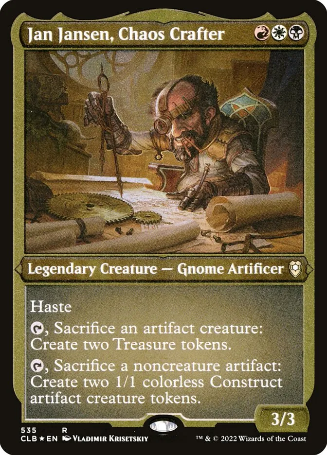2022 Commander Legends: Battle for Baldur's Gate Jan Jansen, Chaos Crafter #535 rare card image